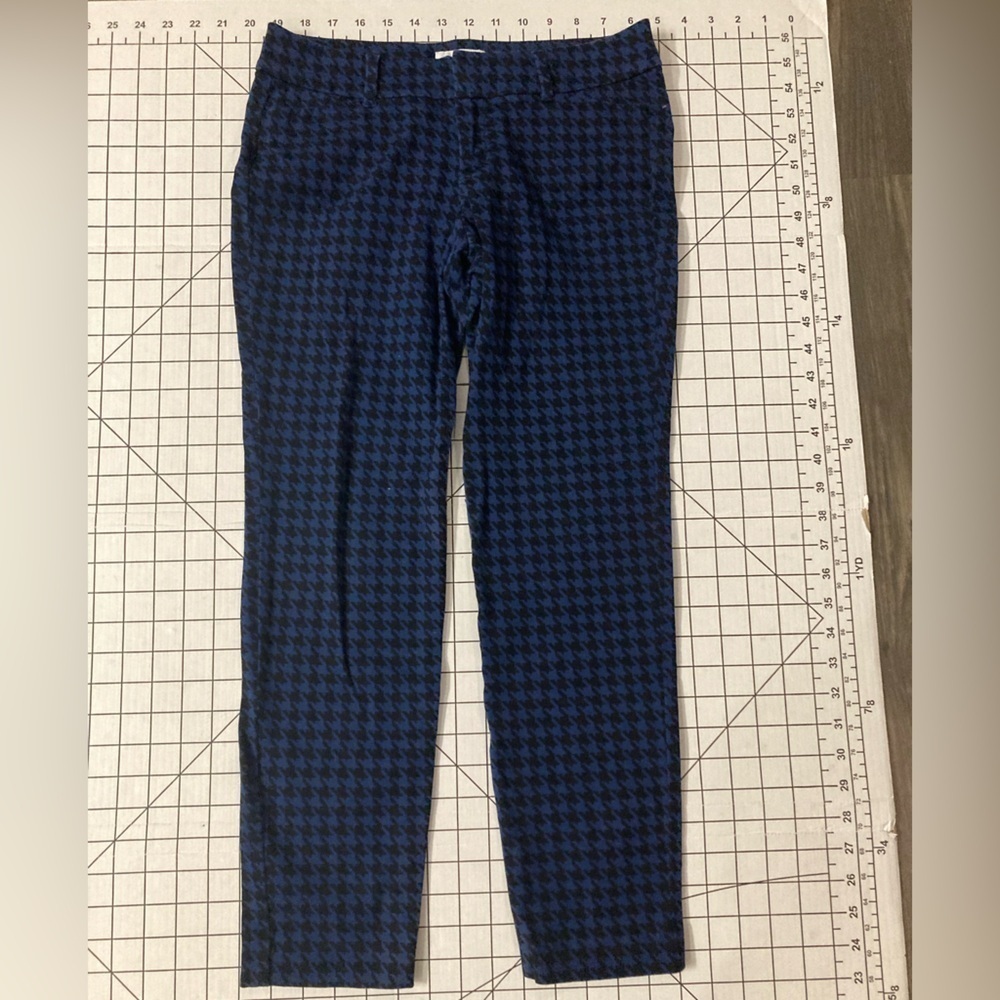 Old Navy Pixie Women’s Size 2 Regular Blue/Black Houndstooth Pants